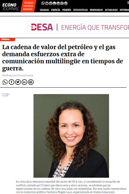 La cadena de valor del petróleo y el gas demanda esfuerzos extra de comunicación multilingüe en tiempos de&nbsp;guerra.